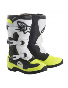 Alpinestars Stövel Tech 3s Barn SvartVitFlou Gul Alpinestars Stövel Tech 3s Barn SvartVitFlou Gul